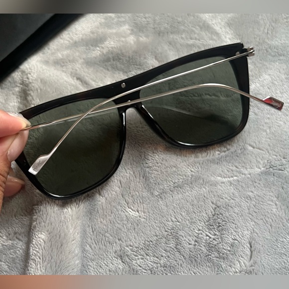 Saint Laurent New Wave SL 1 T Fashion Shield Titanium Sunglasses - Picture 5 of 8